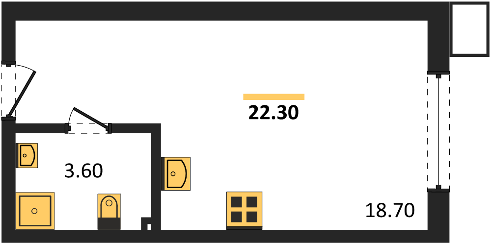 Фото №1: Студия 22 м² - Краснодар, Парк Победы, мкр. Прикубанский внутригородской округ