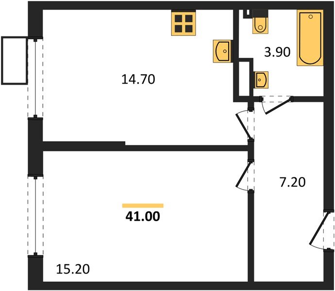 Фото №1: 1-комнатная квартира 41 м² - Краснодар, Парк Победы, мкр. Прикубанский внутригородской округ