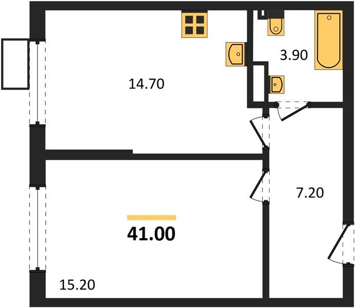 Фото №1: 1-комнатная квартира 41 м² - Краснодар, Парк Победы, мкр. Прикубанский внутригородской округ