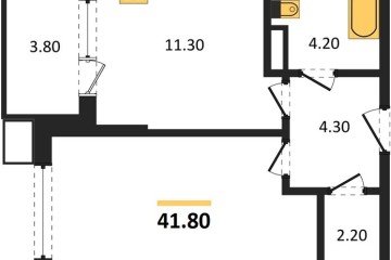 Фото №1: 1-комнатная квартира 41 м² - Краснодар, мкр. Прикубанский внутригородской округ, 