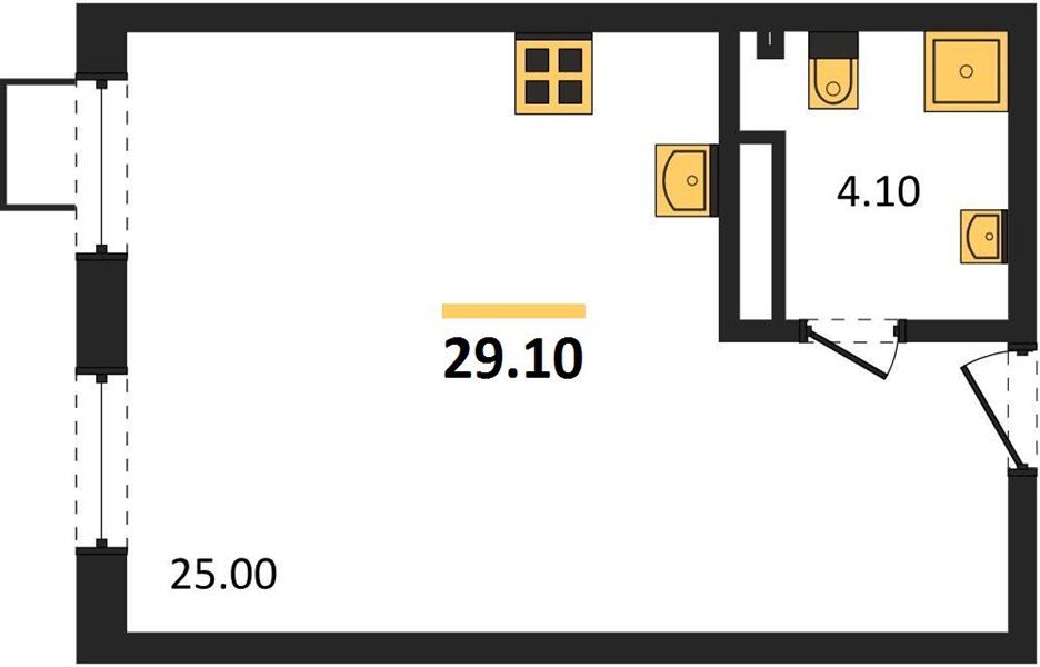 Фото №1: Студия 29 м² - Краснодар, Парк Победы, мкр. Прикубанский внутригородской округ