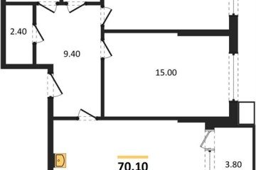 Фото №1: 2-комнатная квартира 70 м² - Краснодар, мкр. Парк Победы, 