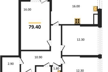 Фото №1: 3-комнатная квартира 80 м² - Краснодар, мкр. Парк Победы, 