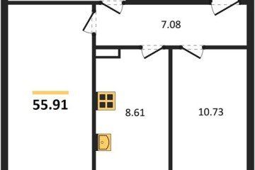 Фото №1: 2-комнатная квартира 55 м² - Краснодар, мкр. Восточно-Кругликовский, ул. Черкасская