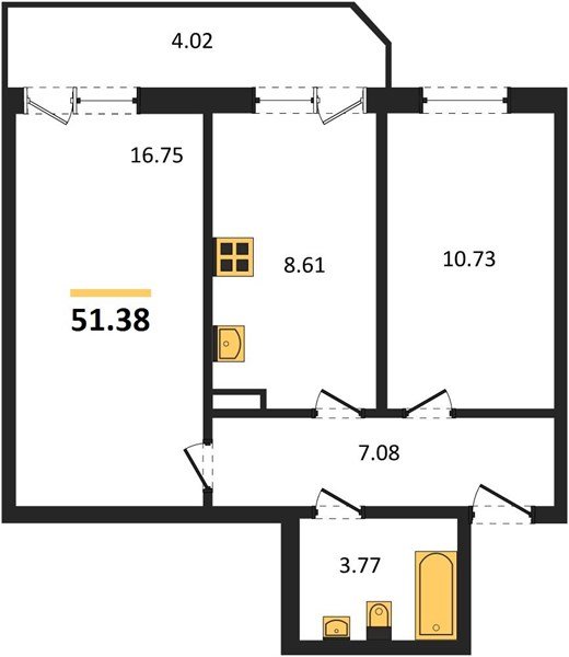 Фото №1: 2-комнатная квартира 51 м² - Краснодар, Восточно-Кругликовский, ул. Черкасская