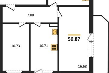 Фото №1: 2-комнатная квартира 57 м² - Краснодар, мкр. Восточно-Кругликовский, ул. Черкасская