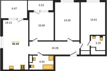 Фото №1: 3-комнатная квартира 80 м² - Краснодар, мкр. Прикубанский внутригородской округ, 