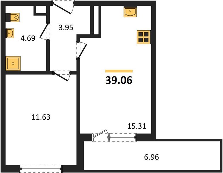 Фото №1: 1-комнатная квартира 38 м² - Краснодар, Прикубанский внутригородской округ, мкр. жилой комплекс Друзья