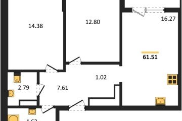 Фото №1: 2-комнатная квартира 60 м² - Краснодар, мкр. жилой комплекс Друзья, 