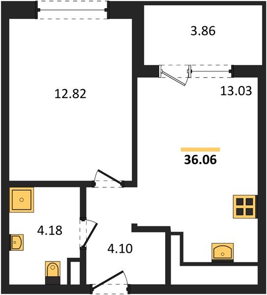 Фото №1: 1-комнатная квартира 36 м² - Краснодар, Прикубанский внутригородской округ, мкр. жилой комплекс Друзья