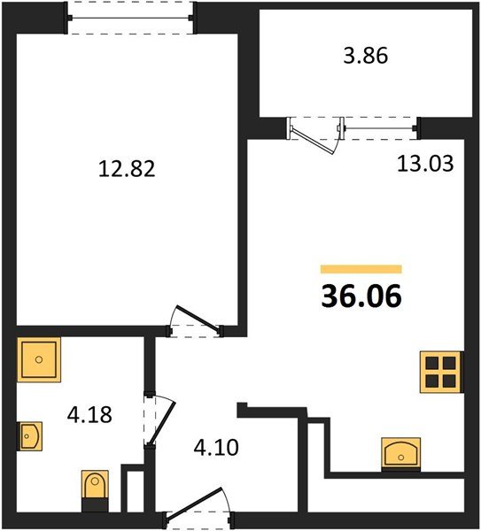 Фото №1: 1-комнатная квартира 35 м² - Краснодар, Прикубанский внутригородской округ, мкр. жилой комплекс Друзья