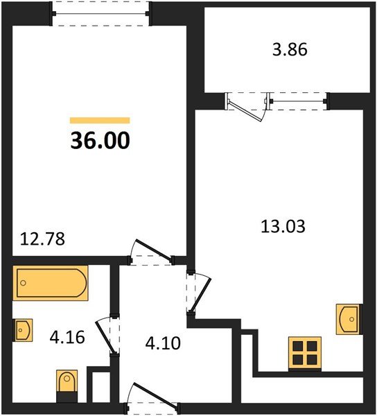 Фото №1: 1-комнатная квартира 35 м² - Краснодар, Прикубанский внутригородской округ, мкр. жилой комплекс Друзья
