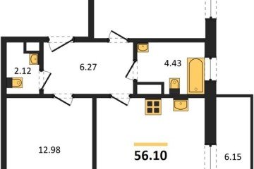 Фото №1: 2-комнатная квартира 55 м² - Краснодар, мкр. жилой комплекс Друзья, 