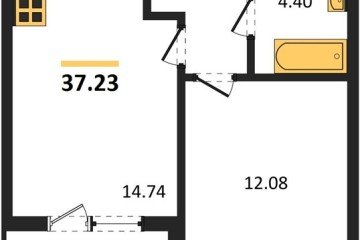 Фото №1: 1-комнатная квартира 36 м² - Краснодар, мкр. жилой комплекс Друзья, 