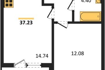 Фото №1: 1-комнатная квартира 36 м² - Краснодар, мкр. жилой комплекс Друзья, 