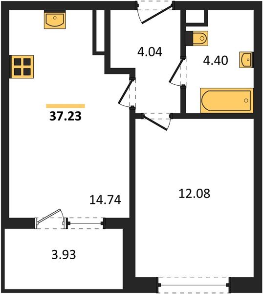 Фото №1: 1-комнатная квартира 36 м² - Краснодар, Прикубанский внутригородской округ, мкр. жилой комплекс Друзья