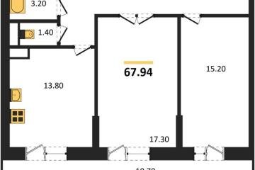 Фото №1: 2-комнатная квартира 67 м² - Краснодар, мкр. 9-й километр, ул. Ярославская, 115к7