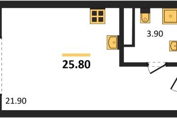 Фото №1: Студия 25 м² - Краснодар, мкр. ЖК Первое Место, ул. Виктора Казанцева, 1.2лит1