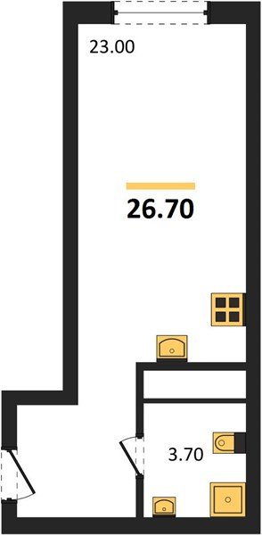Фото №1: Студия 26 м² - Краснодар, Карасунский внутригородской округ, мкр. ЖК Первое Место, ул. Виктора Казанцева, 1.2лит1