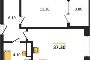 Фото №1: 1-комнатная квартира 37 м² - Краснодар, мкр. Карасунский внутригородской округ, ул. Виктора Казанцева, 1.2лит2