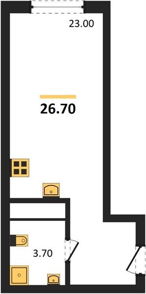 Фото №1: Студия 26 м² - Краснодар, мкр. Карасунский внутригородской округ, ул. Виктора Казанцева, 1.2лит2
