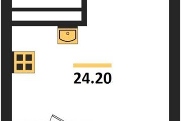 Фото №1: Студия 24 м² - Краснодар, мкр. Карасунский внутригородской округ, ул. Виктора Казанцева, 1.2лит2