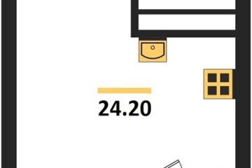 Фото №1: Студия 24 м² - Краснодар, мкр. Карасунский внутригородской округ, ул. Виктора Казанцева, 1.2лит2