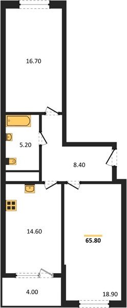 Фото №1: 2-комнатная квартира 65 м² - Краснодар, мкр. Карасунский внутригородской округ, ул. Виктора Казанцева, 1.2лит2