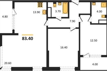 Фото №1: 2-комнатная квартира 83 м² - Краснодар, мкр. Карасунский внутригородской округ, ул. Виктора Казанцева, 1.2лит2