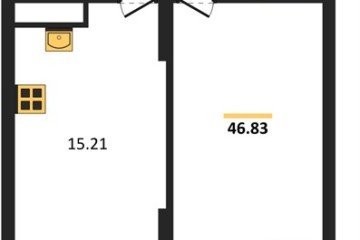 Фото №1: 1-комнатная квартира 46 м² - Знаменский, мкр. Карасунский внутригородской округ, 