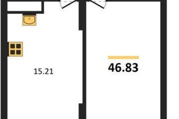 Фото №1: 1-комнатная квартира 46 м² - Знаменский, мкр. Карасунский внутригородской округ, 