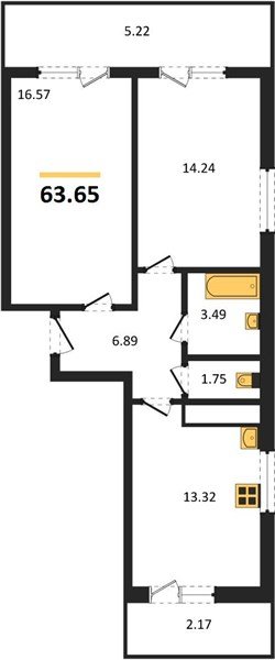 Фото №1: 2-комнатная квартира 63 м² - Знаменский, Родные Просторы, мкр. Карасунский внутригородской округ