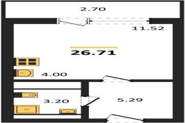 Фото №1: Студия 26 м² - Знаменский, мкр. Карасунский внутригородской округ, 