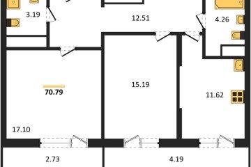Фото №1: 2-комнатная квартира 70 м² - Знаменский, мкр. Карасунский внутригородской округ, 
