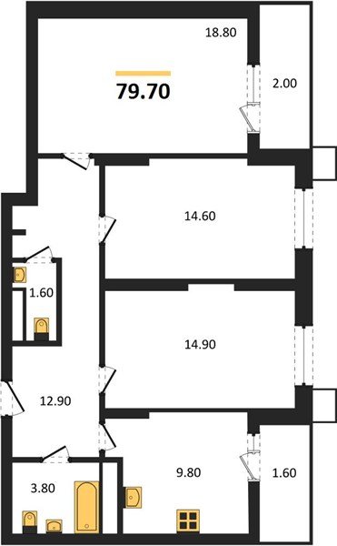 Фото №1: 3-комнатная квартира 79 м² - Знаменский, Карасунский внутригородской округ, мкр. Родные Просторы
