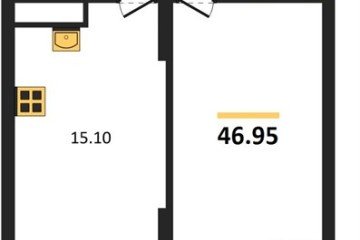 Фото №1: 1-комнатная квартира 46 м² - Знаменский, мкр. Родные Просторы, 