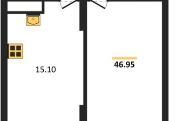 Фото №1: 1-комнатная квартира 46 м² - Знаменский, мкр. Родные Просторы, 