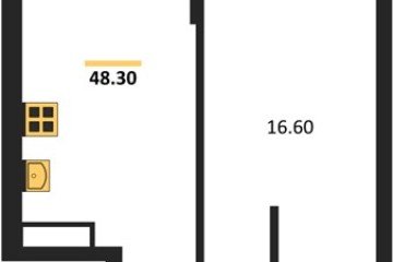 Фото №1: 1-комнатная квартира 48 м² - Гулькевичи, 