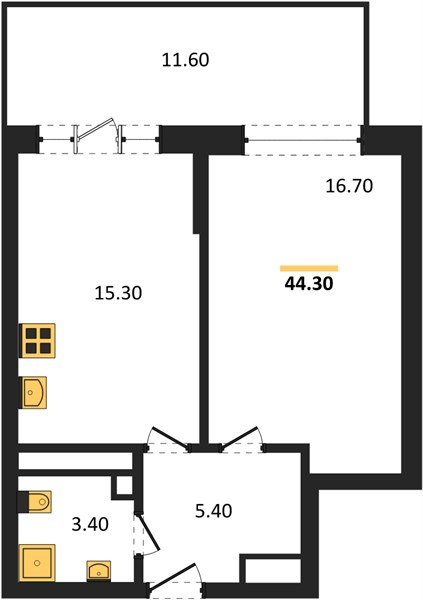 Фото №1: 1-комнатная квартира 44 м² - Гулькевичи