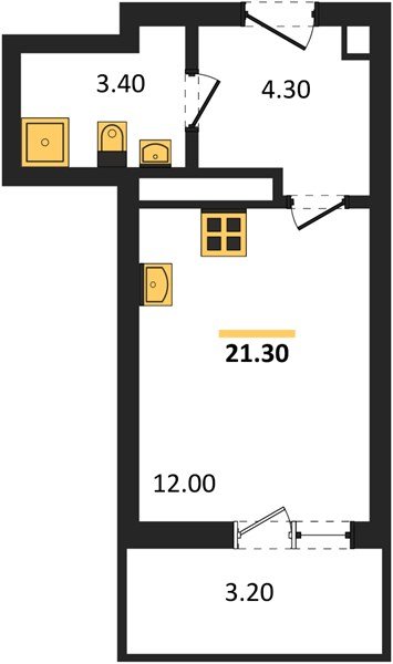 Фото №1: Студия 21 м² - Гулькевичи