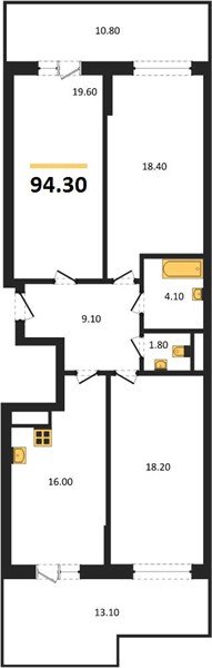 Фото №1: 3-комнатная квартира 94 м² - Гулькевичи, 