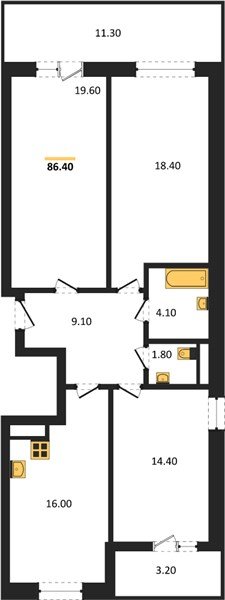 Фото №1: 3-комнатная квартира 86 м² - Гулькевичи, 