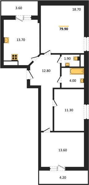 Фото №1: 3-комнатная квартира 79 м² - Гулькевичи, 