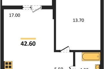 Фото №1: 1-комнатная квартира 42 м² - Майкоп, мкр. ЖК Звезды, 