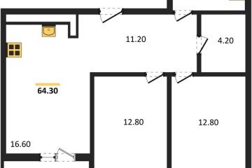 Фото №1: 2-комнатная квартира 64 м² - Майкоп, мкр. ЖК Звезды, 