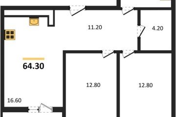 Фото №1: 2-комнатная квартира 64 м² - Майкоп, мкр. ЖК Звезды, 