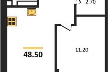 Фото №1: 1-комнатная квартира 48 м² - Майкоп, мкр. ЖК Звезды, 