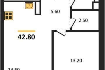 Фото №1: 1-комнатная квартира 42 м² - Майкоп, мкр. ЖК Звезды, 