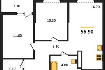 Фото №1: 2-комнатная квартира 56 м² - Майкоп, мкр. ЖК Звезды, 