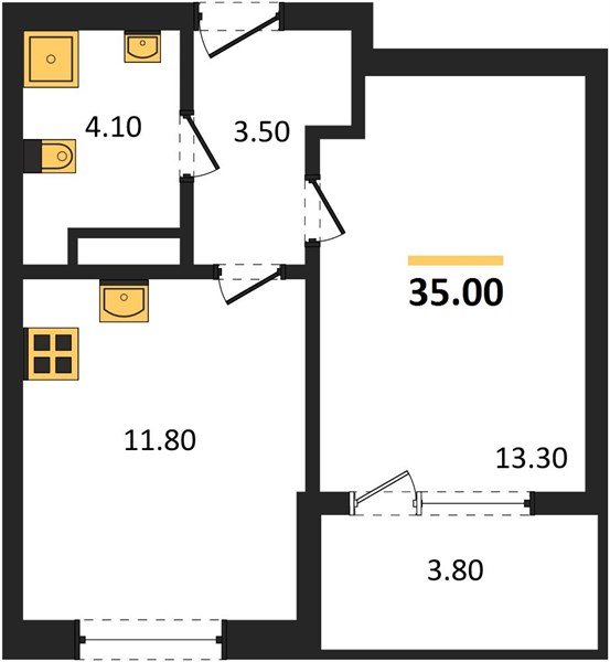 Фото №1: 1-комнатная квартира 35 м² - Краснодар, мкр. Карасунский внутригородской округ